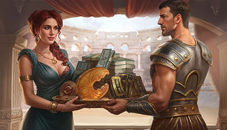 Baner z promocja wyzwanie z dobrymi bonusami dla Cazino Lanista